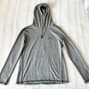 Vineyard Vines Dry Fit Hoodie - Gray